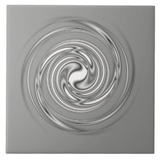 Grey Spiral Ceramic Tile