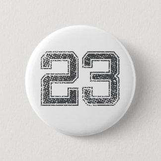 Grey Sports Jersey #23 6 Cm Round Badge