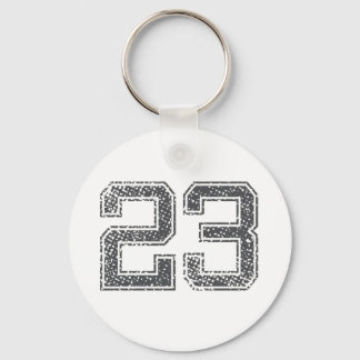 Grey Sports Jersey #23 Key Ring