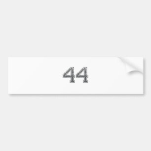 Grey Sports Jersey #44 Bumper Sticker
