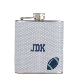 Grey Sports Jersey Football Flask