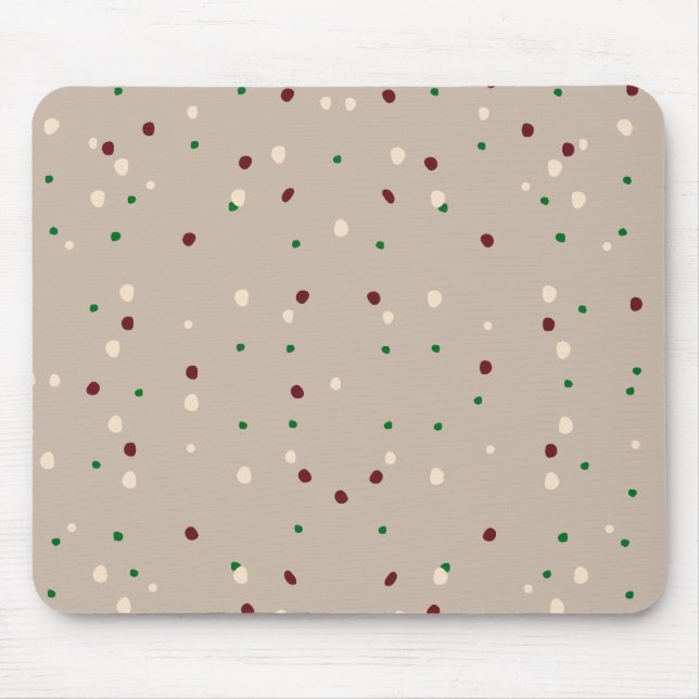 Grey Spots Pattern Mouse Mat (Front)