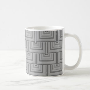 Grey square scales coffee mug