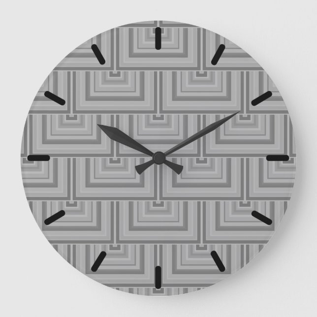 Grey square scales large clock (Front)