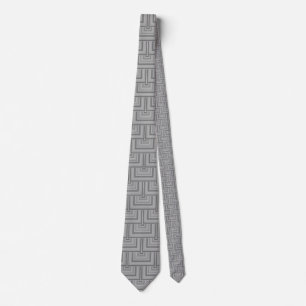 Grey square scales tie
