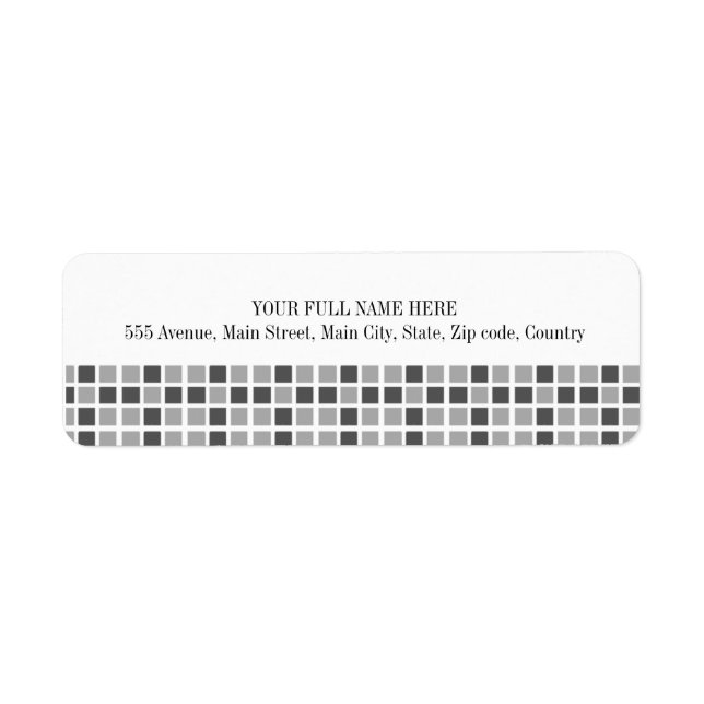 Grey Squares Pattern (Front)