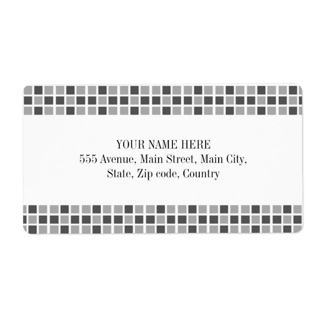 Grey Squares Pattern (Front)