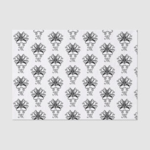 Grey Squid Monogram Tissue Paper