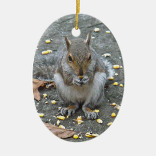 Grey Squirrel Christmas Series Ceramic Tree Decoration