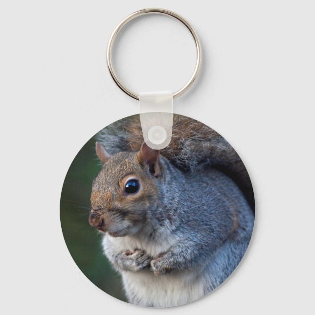 Grey Squirrel Keyring (Front)