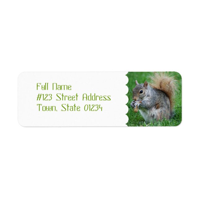 Grey Squirrel Mailing Labels (Front)