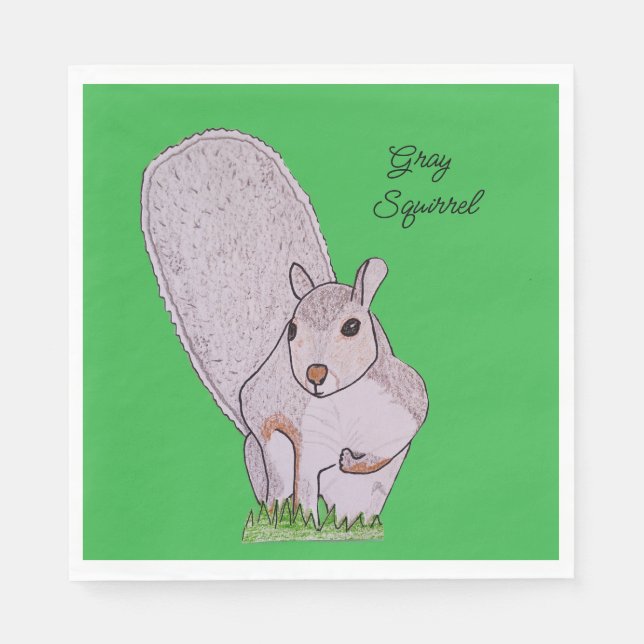 Grey Squirrel  Napkin (Front)