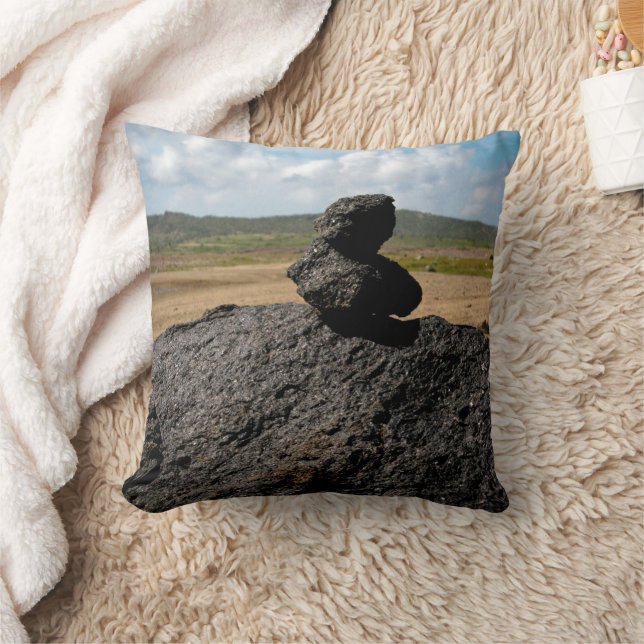 Grey Stacked Stones Cushion (Blanket)