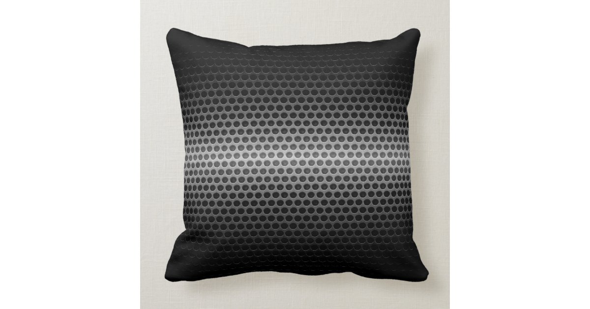 Grey Stainless Steel Metal Hole Cushion | Zazzle.co.uk