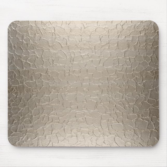 Grey Stainless Steel Metal Mouse Mat (Front)
