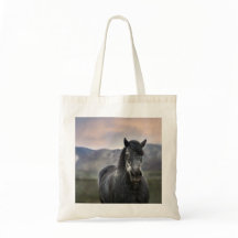 Grey Stallion Horse Reusable Tote Bag
