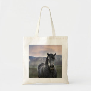 Grey Stallion Horse Reusable Tote Bag