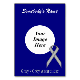 Grey Standard Ribbon Template by Kenneth Yoncich Table Number