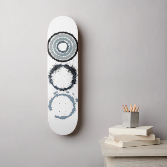 Grey Star Burst Skateboard (Wall Art)