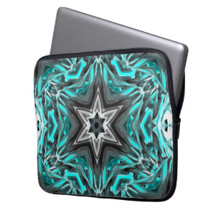 Grey star in touches of carved, glass or metallic laptop sleeve