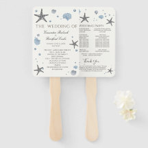 Grey Starfish  Blue Shell ceremony program