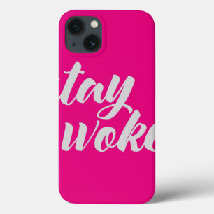 Grey Stay Woke iPhone 13 Case