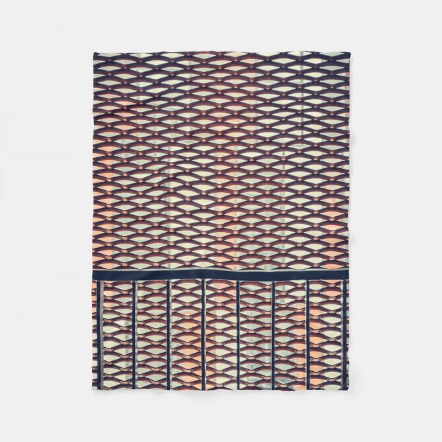 Grey steel fence fleece blanket (Front)