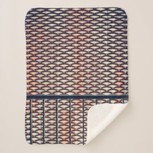 Grey steel fence sherpa blanket