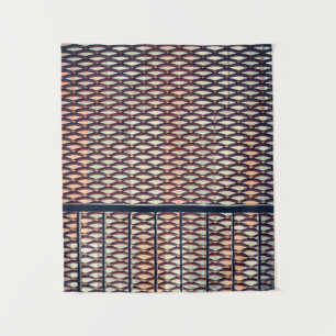 Grey steel fence tapestry