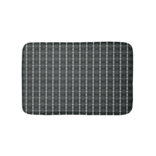 Grey steel seamless pattern bath mat
