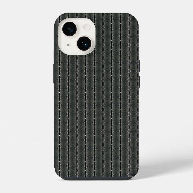 Grey steel seamless pattern iPhone case (Back)