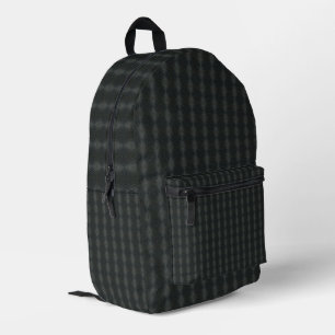 Grey steel seamless pattern printed backpack