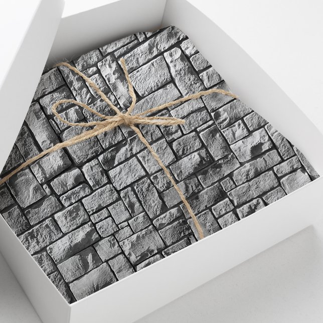 Grey Stone Brick Wall Texture Tissue Paper (Creator Uploaded)
