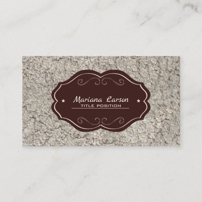 Grey Stone Marbled Business Card (Front)
