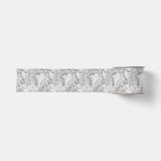 Grey 'Stone Mosaic Cascade' Custom 3 in Wide Grosg Grosgrain Ribbon