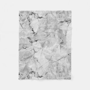 Grey "Stone Mosaic Cascade" Marble Texture All-Ove Fleece Blanket