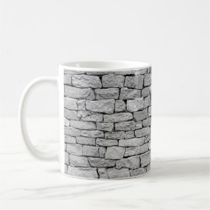 Grey stone wall, abstract background. coffee mug
