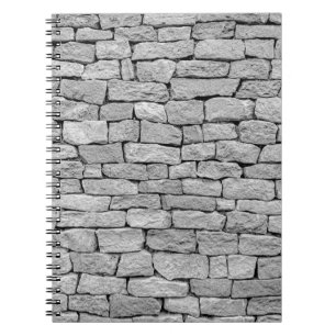 Grey stone wall, abstract background. notebook
