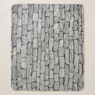 Grey stone wall, abstract background. sherpa blanket