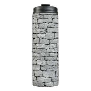 Grey stone wall, abstract background. thermal tumbler