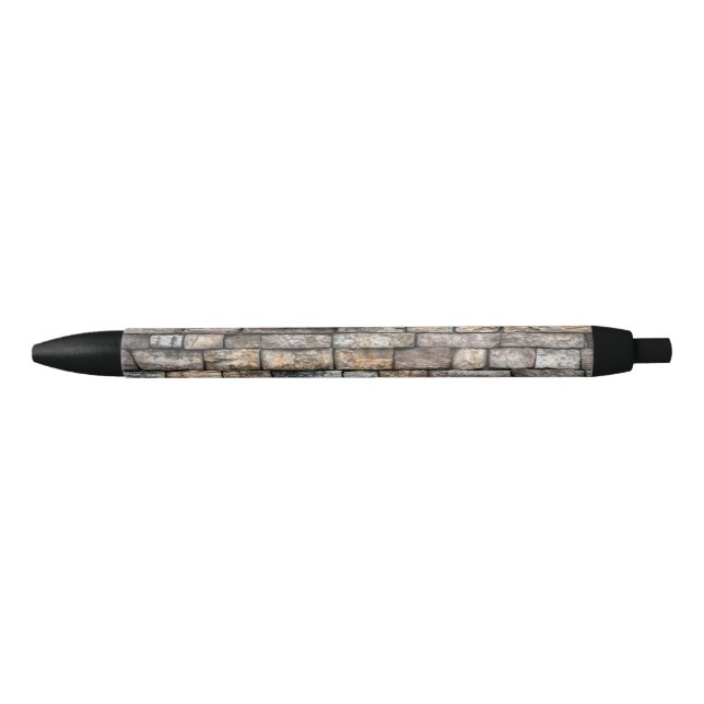 Grey Stone Wall Black Ink Pen (Front)