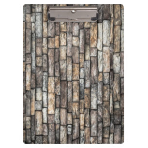 Grey Stone Wall Clipboard