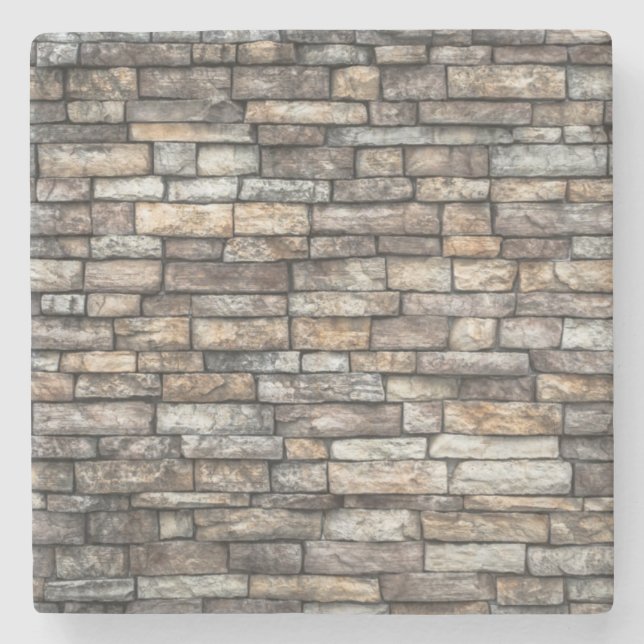 Grey Stone Wall Coaster (Front)