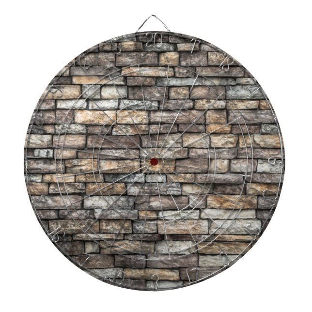 Grey Stone Wall Dartboard (Front)