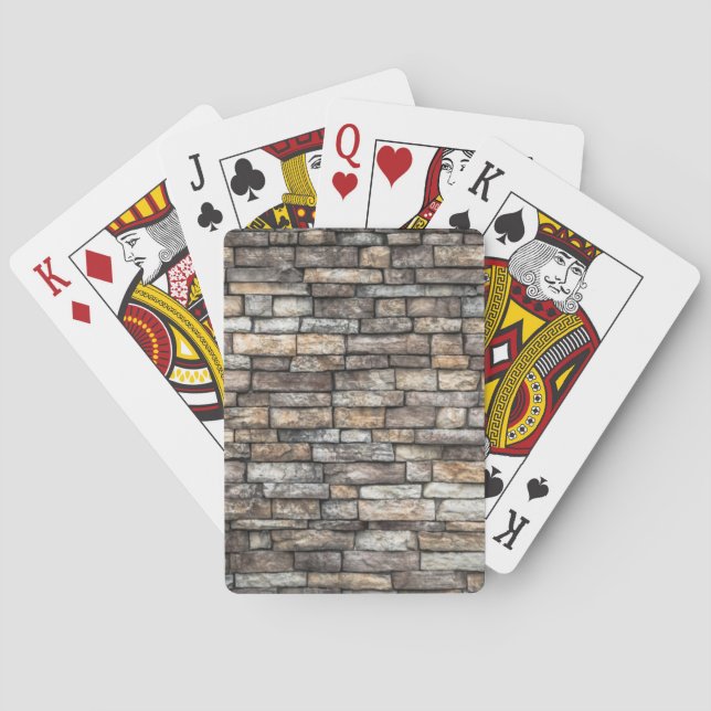 Grey Stone Wall Playing Cards (Back)