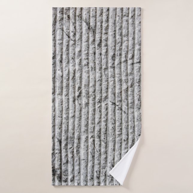 Grey stone wall texture. Texture of stone wall wit Bath Towel (Bath Towel)