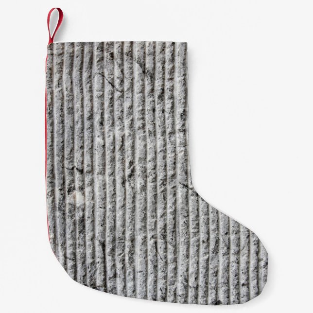 Grey stone wall texture. Texture of stone wall wit Small Christmas Stocking (Front)