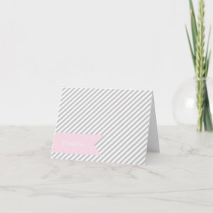Grey Stripe Blank Note Cards