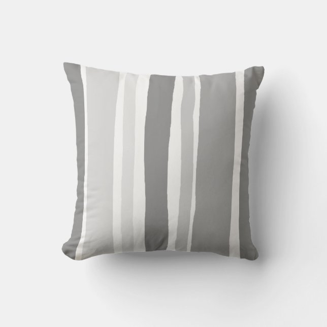 Grey Stripe Cushion (Front)