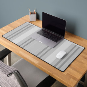 Grey stripe lines pattern desk mat